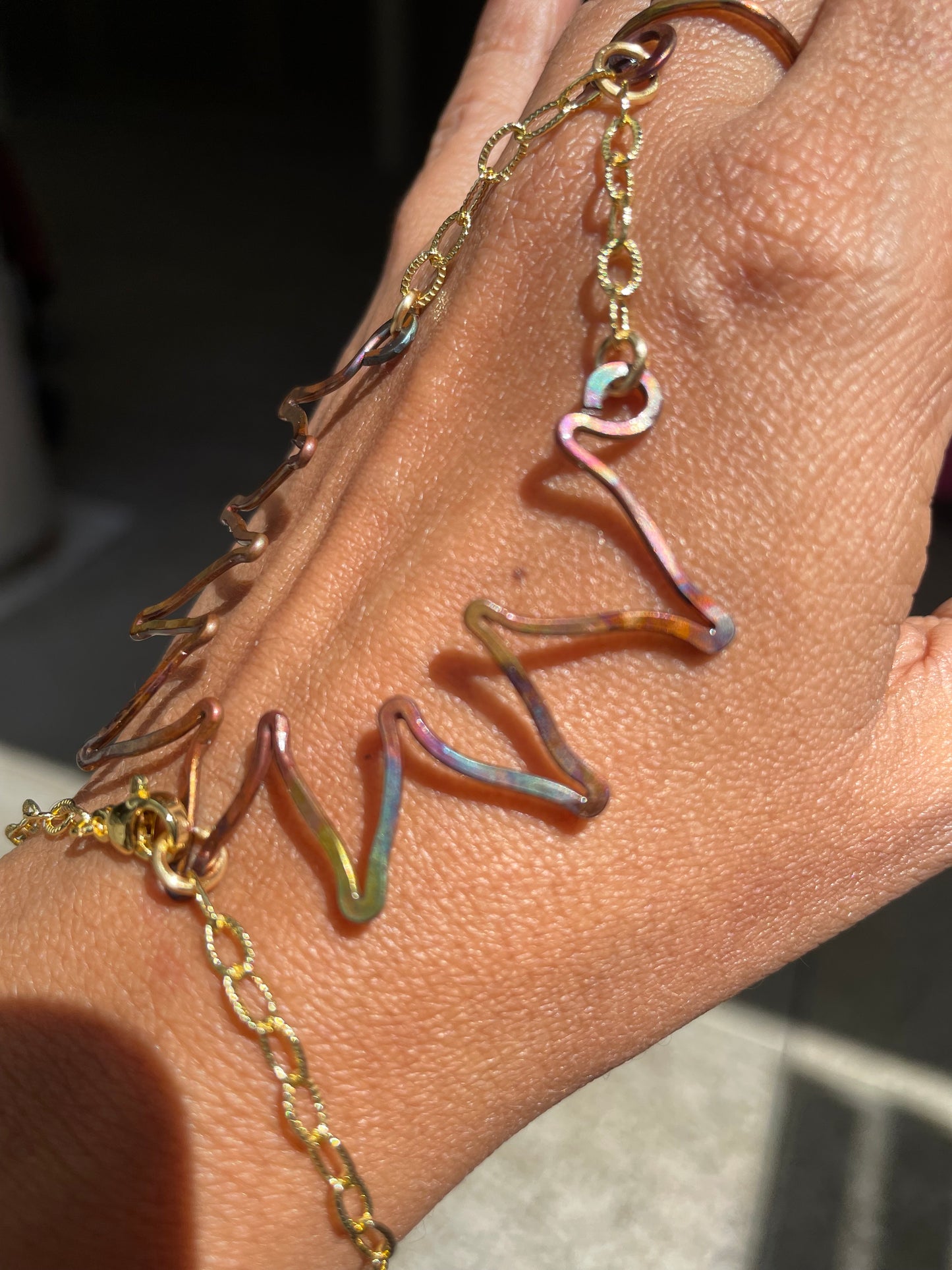 Fire painted handchains