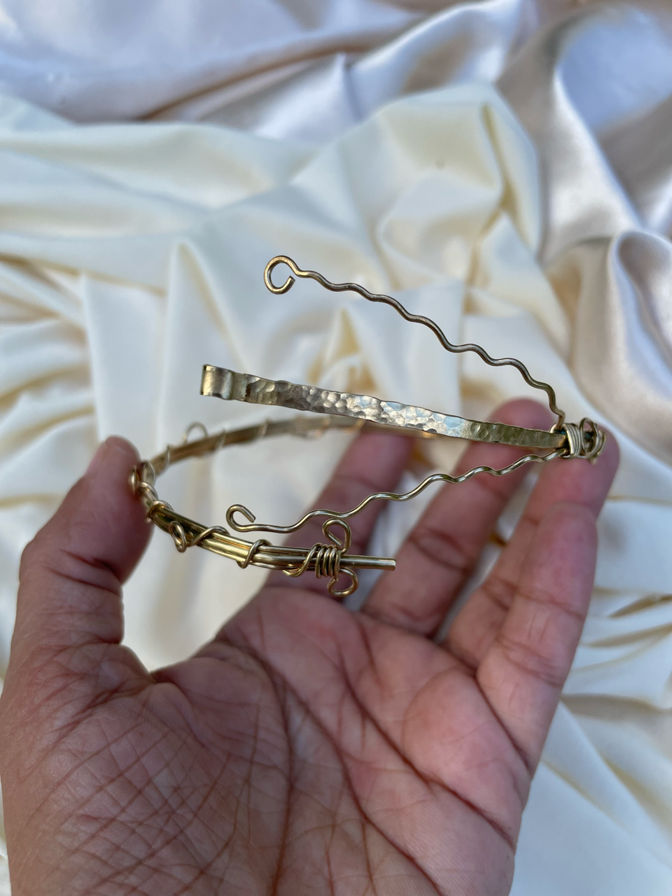 Armcuff alambrado, brass armcuff multiple