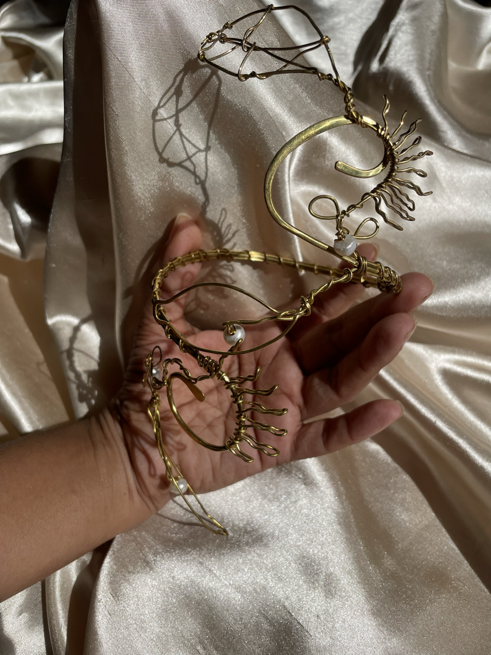 Arm cuff artesanal en brass
