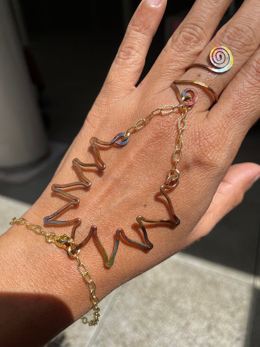 Fire painted handchains