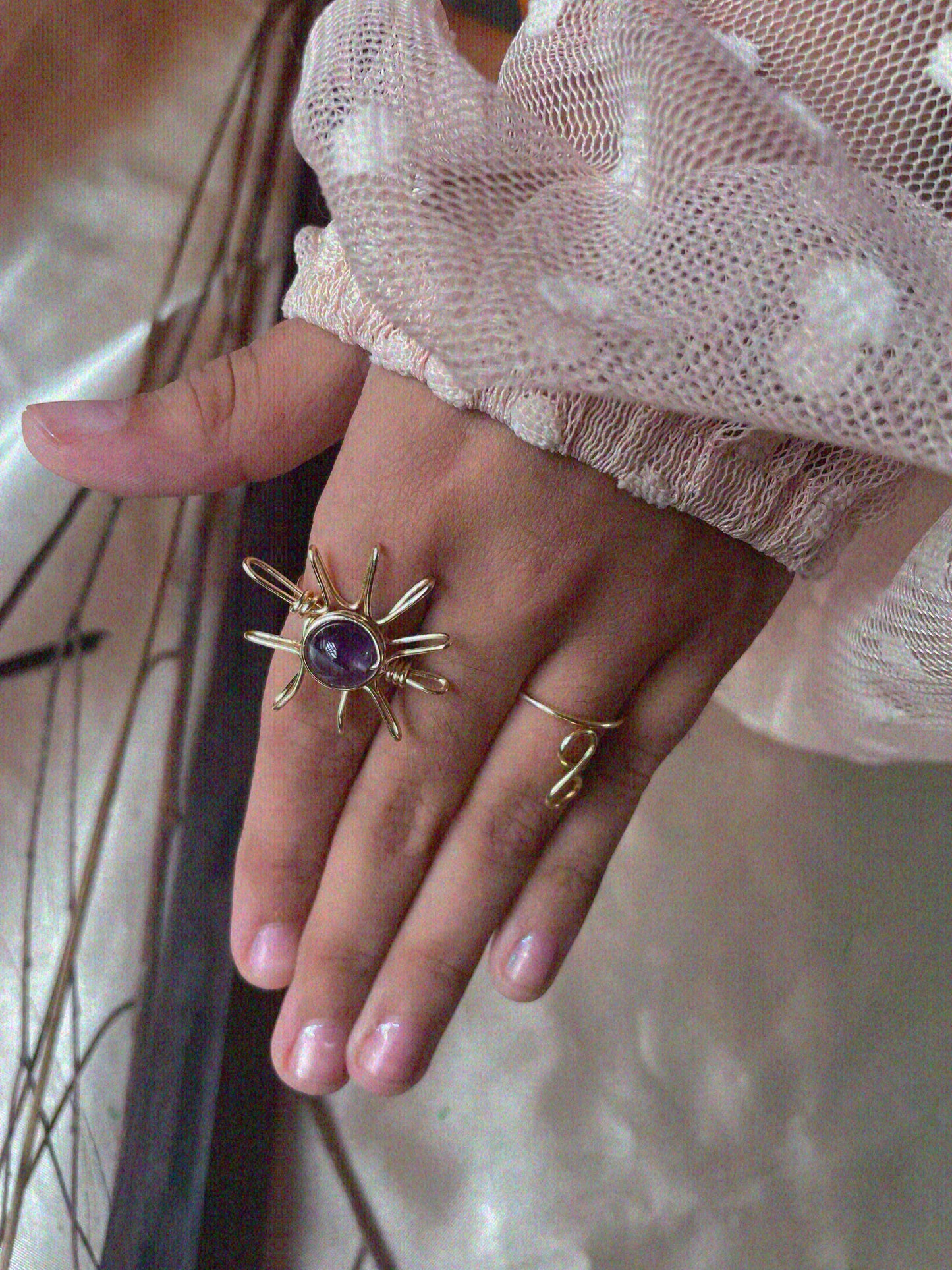 Amethyst Sun Ring