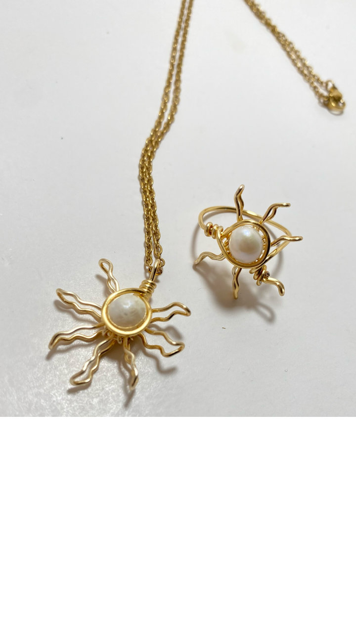 Gabriela's sun ring & set (made to order)