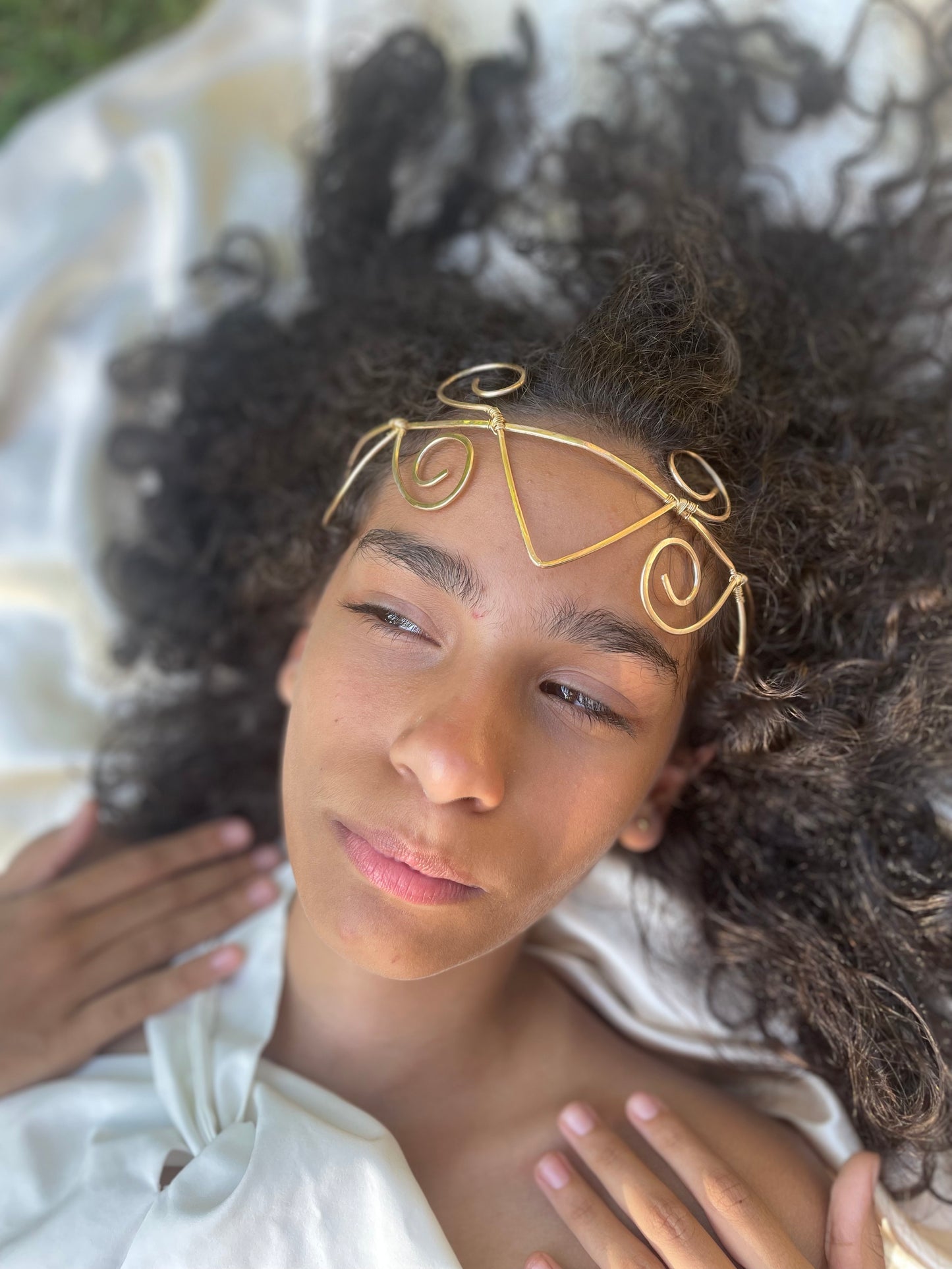 Bronce headpiece, tocado de bronce