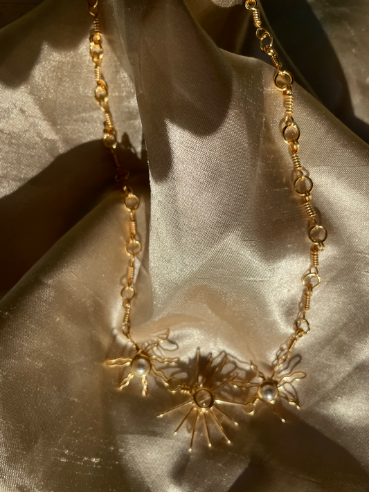 Collar Soles de Nácar y Cuarzo