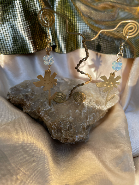 Pantallas Flor de Brass y Ópalo