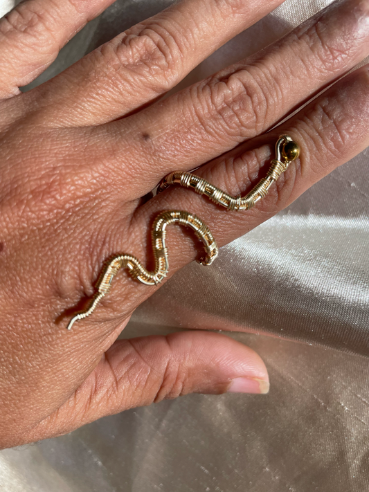 Sortijas serpiente ajustable en alambre AAA non tarnish